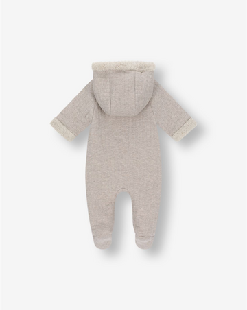 Quilted Jersey Hooded Overall With Sherpa Y2